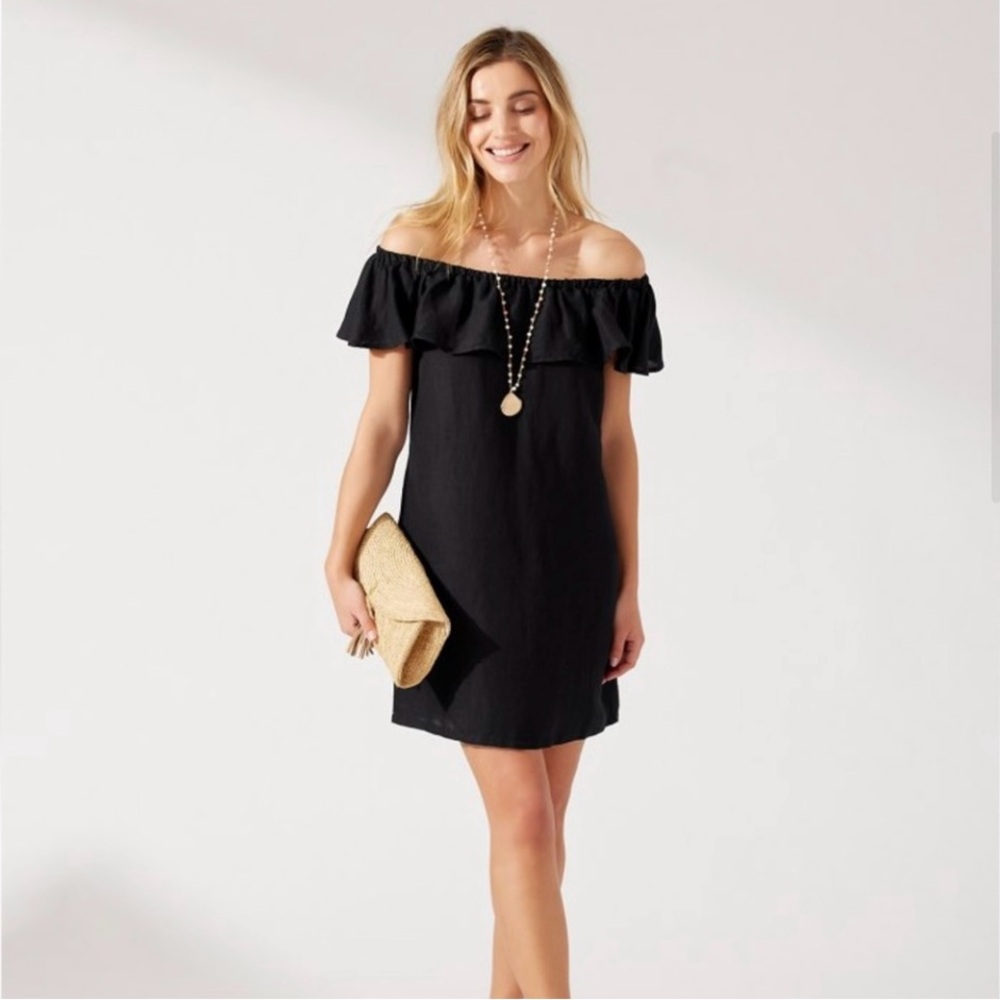 Tommy Bahama Linen Dress Off-The-Shoulder Dress nwt size large